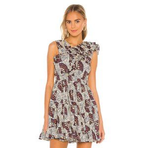 Ulla Johnson Iliana Dress in Cream and Purple